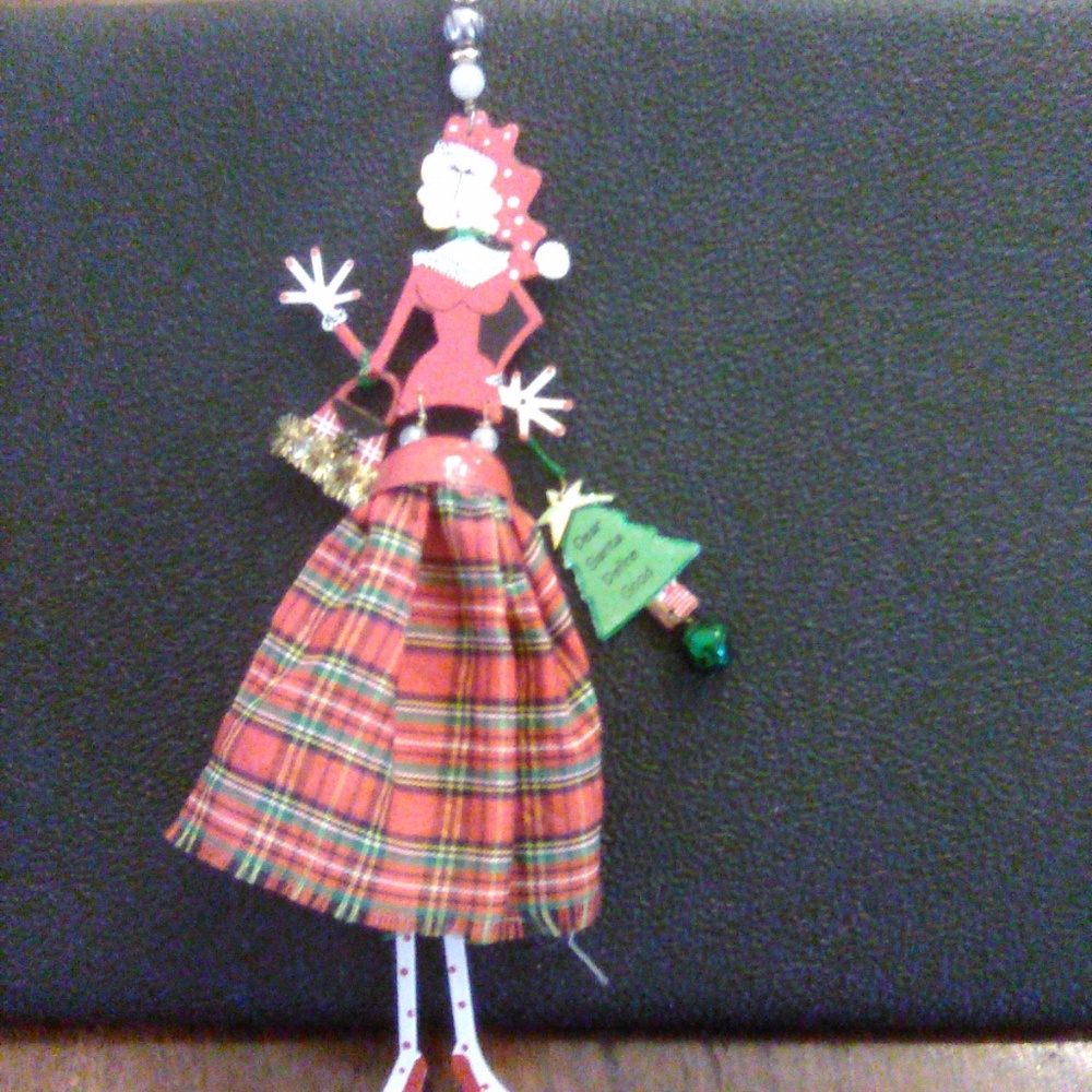 Christmas Shopping Lady Ornament